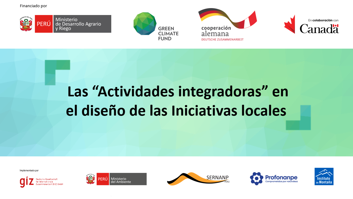 Sesión 10: Actividades Integradoras (GIZ)